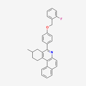 molecular formula C31H26FNO B4296675 5-{4-[(2-fluorobenzyl)oxy]phenyl}-3-methyl-1,2,3,4-tetrahydrobenzo[a]phenanthridine 