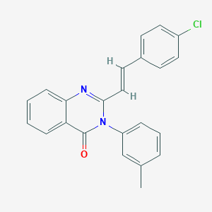 molecular formula C23H17ClN2O B429669 2-[2-(4-chlorophenyl)vinyl]-3-(3-methylphenyl)-4(3H)-quinazolinone CAS No. 370072-41-6