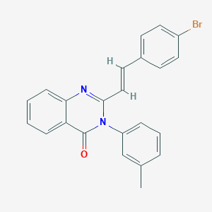 molecular formula C23H17BrN2O B429670 2-[2-(4-bromophenyl)vinyl]-3-(3-methylphenyl)-4(3H)-quinazolinone CAS No. 371924-67-3