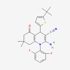 2-amino-4-(5-tert-butyl-2-thienyl)-1-(2,6-difluorophenyl)-7,7-dimethyl-5-oxo-1,4,5,6,7,8-hexahydroquinoline-3-carbonitrile