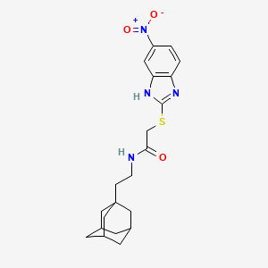 N-[2-(1-adamantyl)ethyl]-2-[(5-nitro-1H-benzimidazol-2-yl)thio]acetamide