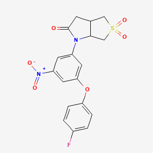 1-[3-(4-fluorophenoxy)-5-nitrophenyl]tetrahydro-1H-thieno[3,4-b]pyrrol-2(3H)-one 5,5-dioxide