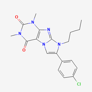 8-butyl-7-(4-chlorophenyl)-1,3-dimethyl-1H-imidazo[2,1-f]purine-2,4(3H,8H)-dione