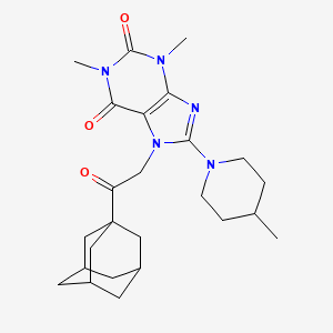 7-[2-(1-adamantyl)-2-oxoethyl]-1,3-dimethyl-8-(4-methylpiperidin-1-yl)-3,7-dihydro-1H-purine-2,6-dione