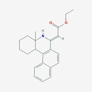 molecular formula C22H25NO2 B4296779 ethyl (4a-methyl-1,3,4,4a,5,12c-hexahydrobenzo[k]phenanthridin-6(2H)-ylidene)acetate 
