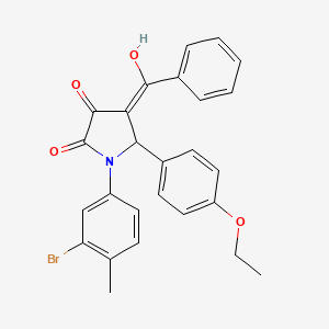 molecular formula C26H22BrNO4 B4296802 4-benzoyl-1-(3-bromo-4-methylphenyl)-5-(4-ethoxyphenyl)-3-hydroxy-1,5-dihydro-2H-pyrrol-2-one 