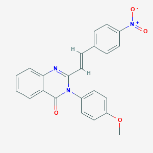 molecular formula C23H17N3O4 B429681 2-(2-{4-nitrophenyl}vinyl)-3-(4-methoxyphenyl)-4(3H)-quinazolinone CAS No. 1237743-82-6
