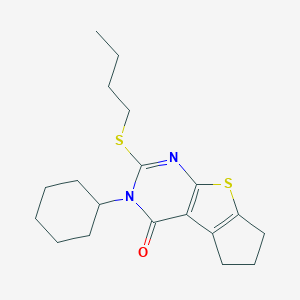 2-(butylsulfanyl)-3-cyclohexyl-3,5,6,7-tetrahydro-4H-cyclopenta[4,5]thieno[2,3-d]pyrimidin-4-one