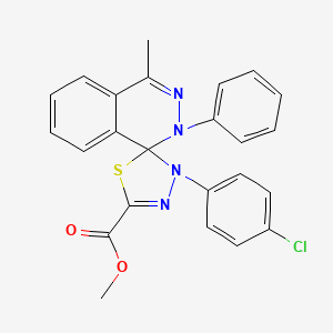 methyl 3'-(4-chlorophenyl)-4-methyl-2-phenyl-2H,3'H-spiro[phthalazine-1,2'-[1,3,4]thiadiazole]-5'-carboxylate