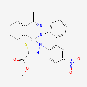 methyl 4-methyl-3'-(4-nitrophenyl)-2-phenyl-2H,3'H-spiro[phthalazine-1,2'-[1,3,4]thiadiazole]-5'-carboxylate