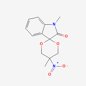 molecular formula C13H14N2O5 B4296884 1',5-dimethyl-5-nitrospiro[1,3-dioxane-2,3'-indol]-2'(1'H)-one 