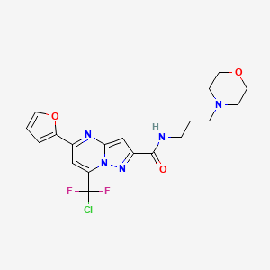 7-[chloro(difluoro)methyl]-5-(2-furyl)-N-(3-morpholin-4-ylpropyl)pyrazolo[1,5-a]pyrimidine-2-carboxamide