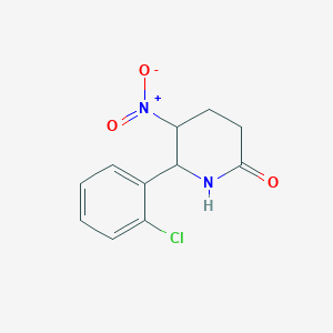 molecular formula C11H11ClN2O3 B4296903 6-(2-chlorophenyl)-5-nitropiperidin-2-one 