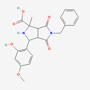 5-benzyl-3-(2-hydroxy-4-methoxyphenyl)-1-methyl-4,6-dioxooctahydropyrrolo[3,4-c]pyrrole-1-carboxylic acid