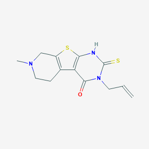 molecular formula C13H15N3OS2 B429691 3-allyl-7-methyl-2-sulfanyl-5,6,7,8-tetrahydropyrido[4',3':4,5]thieno[2,3-d]pyrimidin-4(3H)-one CAS No. 332145-24-1