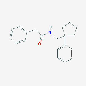 molecular formula C20H23NO B429693 2-phenyl-N-[(1-phenylcyclopentyl)methyl]acetamide 