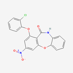 molecular formula C19H11ClN2O5 B4296931 1-(2-chlorophenoxy)-3-nitrodibenzo[b,f][1,4]oxazepin-11(10H)-one 