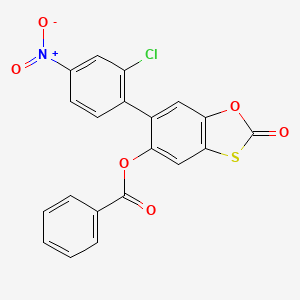 molecular formula C20H10ClNO6S B4296946 6-(2-chloro-4-nitrophenyl)-2-oxo-1,3-benzoxathiol-5-yl benzoate 