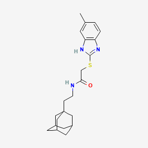 N-[2-(1-adamantyl)ethyl]-2-[(5-methyl-1H-benzimidazol-2-yl)thio]acetamide