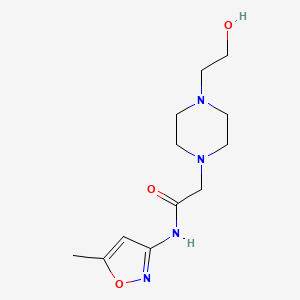 molecular formula C12H20N4O3 B4296971 2-[4-(2-hydroxyethyl)piperazin-1-yl]-N-(5-methylisoxazol-3-yl)acetamide 