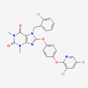 7-(2-chlorobenzyl)-8-{4-[(3,5-dichloropyridin-2-yl)oxy]phenoxy}-1,3-dimethyl-3,7-dihydro-1H-purine-2,6-dione