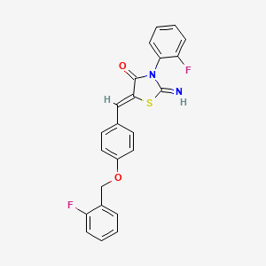 5-{4-[(2-fluorobenzyl)oxy]benzylidene}-3-(2-fluorophenyl)-2-imino-1,3-thiazolidin-4-one