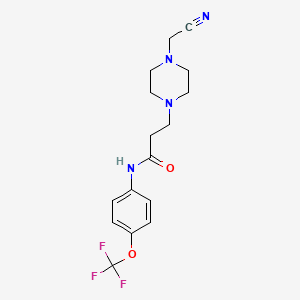 3-[4-(cyanomethyl)piperazin-1-yl]-N-[4-(trifluoromethoxy)phenyl]propanamide