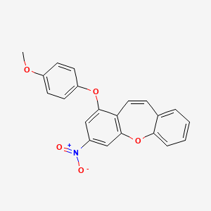 molecular formula C21H15NO5 B4297041 1-(4-methoxyphenoxy)-3-nitrodibenzo[b,f]oxepine 