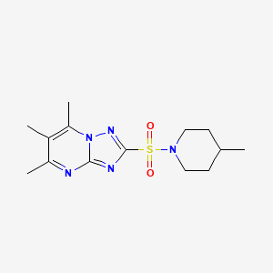 5,6,7-trimethyl-2-[(4-methylpiperidin-1-yl)sulfonyl][1,2,4]triazolo[1,5-a]pyrimidine