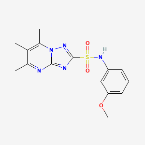 N-(3-methoxyphenyl)-5,6,7-trimethyl[1,2,4]triazolo[1,5-a]pyrimidine-2-sulfonamide