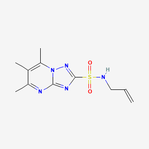 molecular formula C11H15N5O2S B4297057 N-allyl-5,6,7-trimethyl[1,2,4]triazolo[1,5-a]pyrimidine-2-sulfonamide 