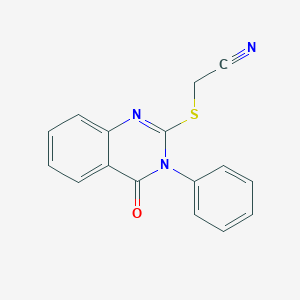 molecular formula C16H11N3OS B429706 2-(4-Oxo-3-phenylquinazolin-2-yl)sulfanylacetonitrile CAS No. 331972-00-0