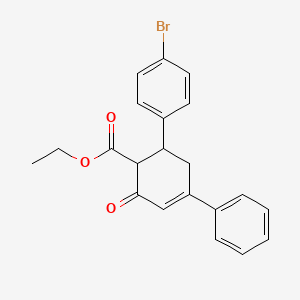 molecular formula C21H19BrO3 B4297066 ethyl 6-(4-bromophenyl)-2-oxo-4-phenylcyclohex-3-ene-1-carboxylate 