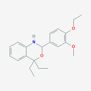 2-(4-ethoxy-3-methoxyphenyl)-4,4-diethyl-1,4-dihydro-2H-3,1-benzoxazine