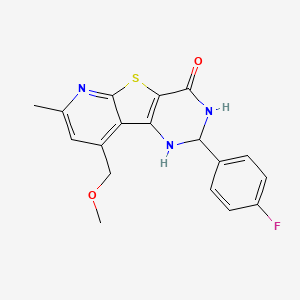 2-(4-fluorophenyl)-9-(methoxymethyl)-7-methyl-2,3-dihydropyrido[3',2':4,5]thieno[3,2-d]pyrimidin-4(1H)-one
