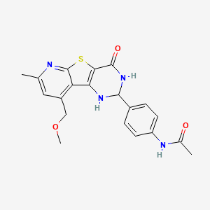 N-{4-[9-(methoxymethyl)-7-methyl-4-oxo-1,2,3,4-tetrahydropyrido[3',2':4,5]thieno[3,2-d]pyrimidin-2-yl]phenyl}acetamide