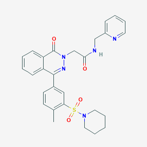 2-[4-[4-methyl-3-(piperidin-1-ylsulfonyl)phenyl]-1-oxophthalazin-2(1H)-yl]-N-(pyridin-2-ylmethyl)acetamide