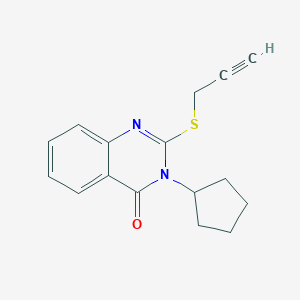 molecular formula C16H16N2OS B429713 3-cyclopentyl-2-(2-propynylsulfanyl)-4(3H)-quinazolinone CAS No. 331972-04-4