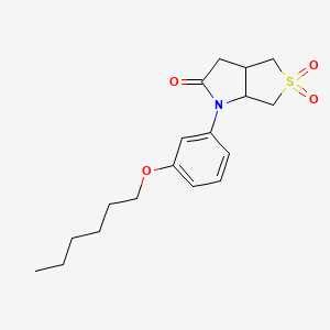 1-[3-(hexyloxy)phenyl]tetrahydro-1H-thieno[3,4-b]pyrrol-2(3H)-one 5,5-dioxide