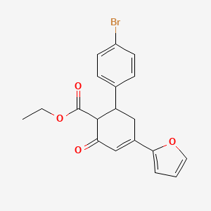 ethyl 6-(4-bromophenyl)-4-(2-furyl)-2-oxocyclohex-3-ene-1-carboxylate