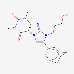 7-(1-adamantyl)-8-(3-hydroxypropyl)-1,3-dimethyl-1H-imidazo[2,1-f]purine-2,4(3H,8H)-dione