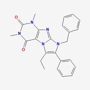 8-benzyl-6-ethyl-1,3-dimethyl-7-phenyl-1H-imidazo[2,1-f]purine-2,4(3H,8H)-dione