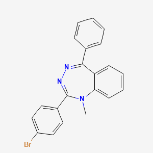 molecular formula C21H16BrN3 B4297216 2-(4-bromophenyl)-1-methyl-5-phenyl-1H-1,3,4-benzotriazepine 