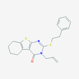 molecular formula C21H22N2OS2 B429724 3-allyl-2-[(2-phenylethyl)sulfanyl]-5,6,7,8-tetrahydro[1]benzothieno[2,3-d]pyrimidin-4(3H)-one 