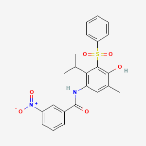 N-[4-hydroxy-2-isopropyl-5-methyl-3-(phenylsulfonyl)phenyl]-3-nitrobenzamide