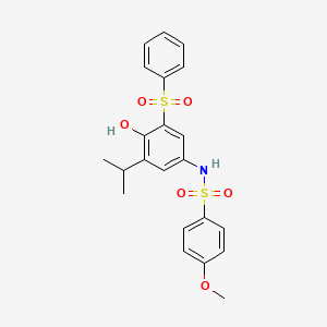N-[4-hydroxy-3-isopropyl-5-(phenylsulfonyl)phenyl]-4-methoxybenzenesulfonamide