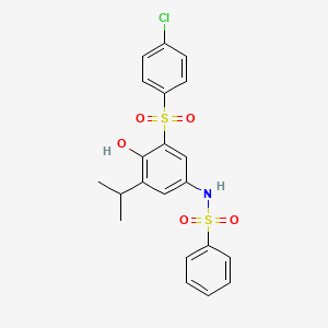 N-{3-[(4-chlorophenyl)sulfonyl]-4-hydroxy-5-isopropylphenyl}benzenesulfonamide