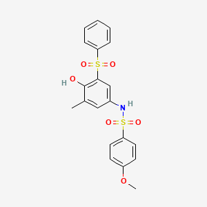 N-[4-hydroxy-3-methyl-5-(phenylsulfonyl)phenyl]-4-methoxybenzenesulfonamide