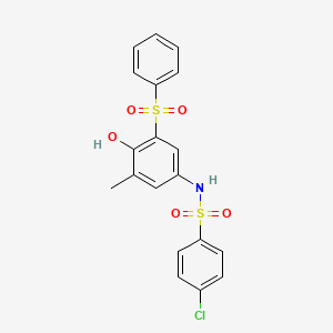 4-chloro-N-[4-hydroxy-3-methyl-5-(phenylsulfonyl)phenyl]benzenesulfonamide