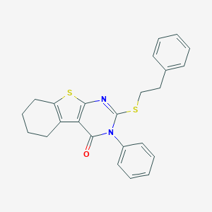 molecular formula C24H22N2OS2 B429735 3-phenyl-2-[(2-phenylethyl)sulfanyl]-5,6,7,8-tetrahydro[1]benzothieno[2,3-d]pyrimidin-4(3H)-one 